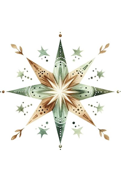 OEM Autocolant decorativ, stea, verde