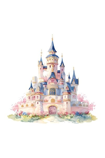 OEM Διακοσμητικό Αυτοκόλλητο, Κάστρο, Ροζ