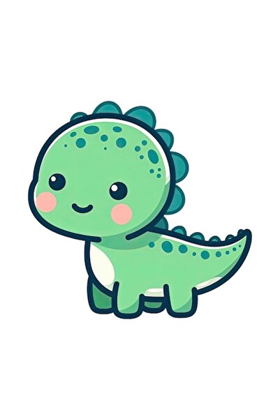 OEM Декоративен стикер, Динозавър, Зелен