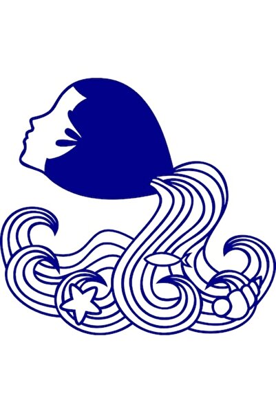 OEM Autocolant decorativ, Mandala, Femeie, Albastru, 60 cm