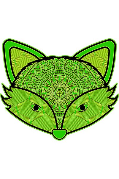 OEM Διακοσμητικό αυτοκόλλητο, Μάνταλα, Αλεπού, Πράσινο, 70 εκ.