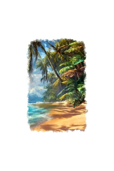 OEM Διακοσμητικό αυτοκόλλητο τροπικής παραλίας