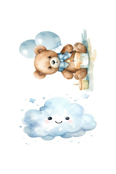 OEM Autocolant decorativ, colaj pentru bebeluși cu 2 mini-autocolante, albastru