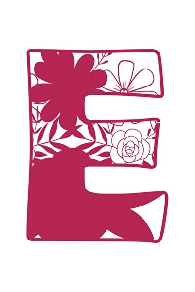 OEM Decorative Sticker, Letter E, Red, 82 cm