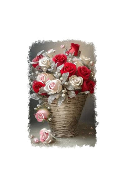 OEM Διακοσμητικό αυτοκόλλητο, τριαντάφυλλα, πολύχρωμο, 85 εκ.