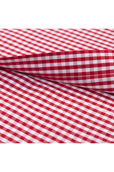 Germirli Testa Red Gingham Button Collar Tailor Fit Cotton Exclusive Shirt