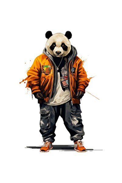 OEM Διακοσμητικό αυτοκόλλητο Hip Hop Panda