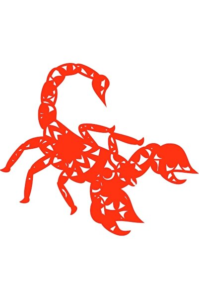 OEM Autocolant decorativ, Mandala, Scorpion, Portocaliu, 69 cm