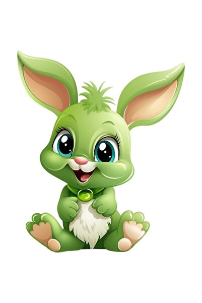 OEM Autocolant decorativ, iepure, verde