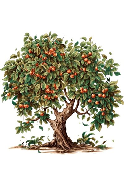 OEM Autocolant decorativ, Arbore de cafea, Verde, 60 cm