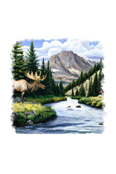 OEM Διακοσμητικό αυτοκόλλητο, ελάφι, καφέ, 55 εκ.