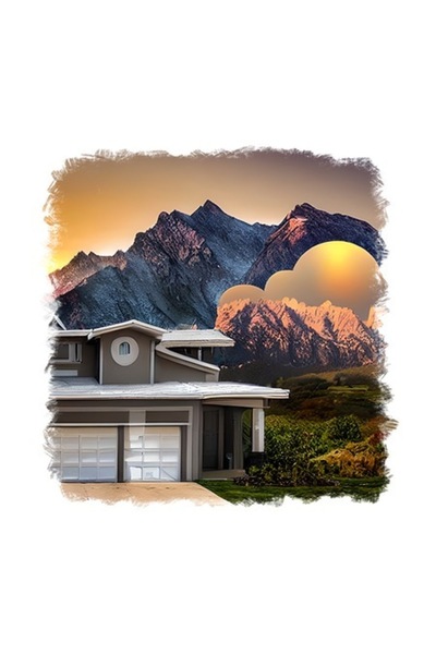 OEM Διακοσμητικό αυτοκόλλητο, Τοπίο, Πράσινο, 55 εκ.