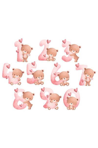 OEM Autocolant decorativ, numere și ursuleți