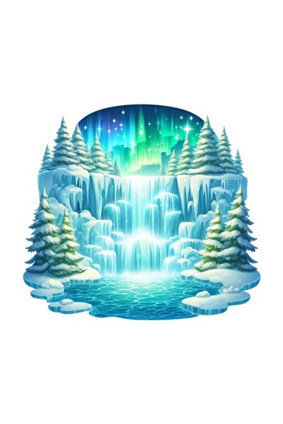 OEM Autocolant decorativ, Aurora Borealis, Cascadă, Multicolor