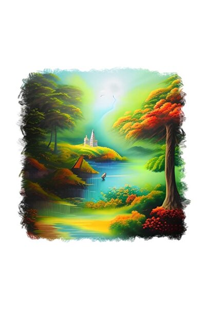 OEM Decorative Sticker, Forest, Green, 55 cm