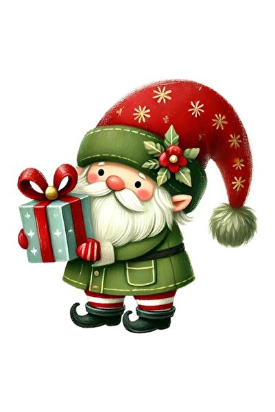 OEM Decorative Sticker, Christmas, Elf, Green