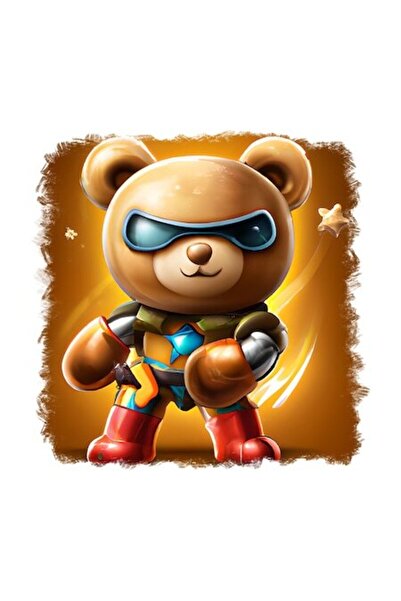 OEM Διακοσμητικό αυτοκόλλητο με αρκούδα υπερήρωα