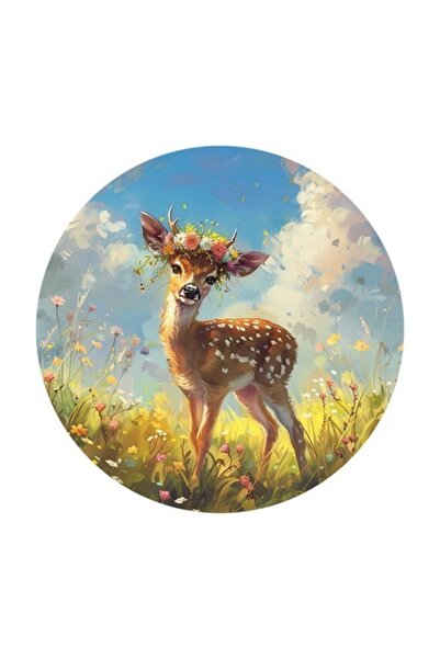 OEM Διακοσμητικό αυτοκόλλητο, ελάφι, καφέ