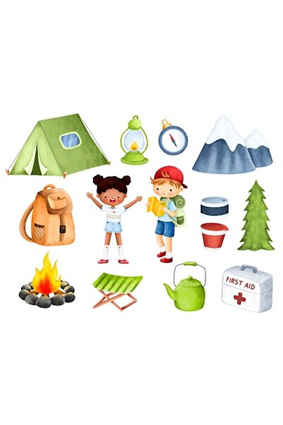 OEM Decorative Sticker, Kids in Camp