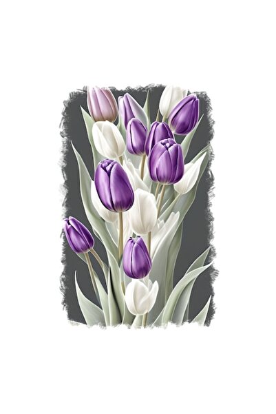 OEM Autocolant decorativ, Lalele, Mov, 85 cm