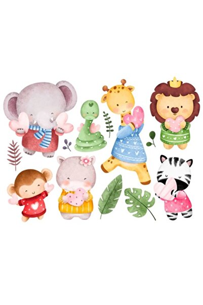 OEM Διακοσμητικό αυτοκόλλητο, Ζώα στο σύννεφο