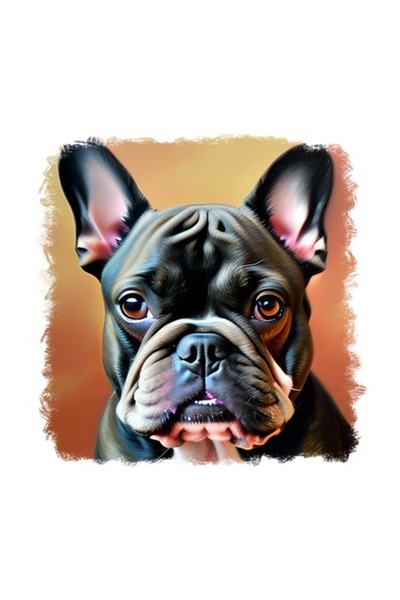 OEM Autocolant decorativ, Bulldog, negru, 55 cm