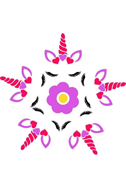 OEM Autocolant decorativ, Unicorn, Roșu, 60 cm