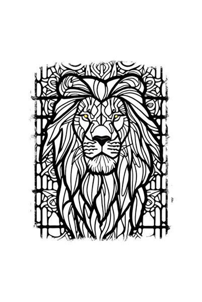 OEM Διακοσμητικό αυτοκόλλητο, λιοντάρι, λευκό, 70 εκ.