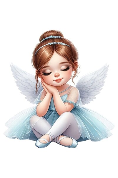 OEM Διακοσμητικό αυτοκόλλητο, μπαλαρίνα, μπλε