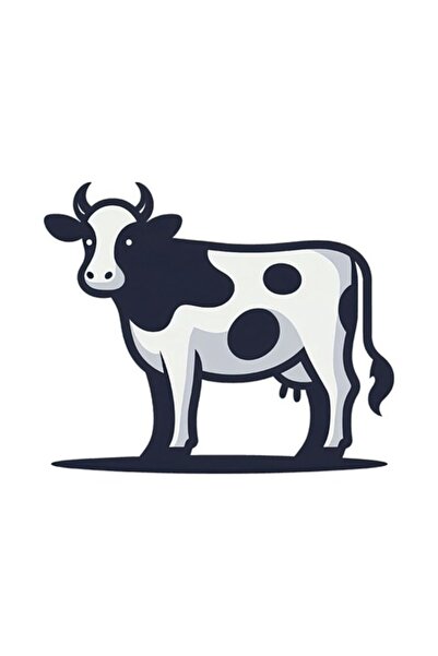 OEM Διακοσμητικό αυτοκόλλητο, αγελάδα, μαύρο