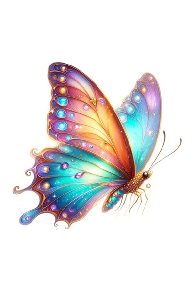 OEM Autocolant decorativ, fluture, multicolor