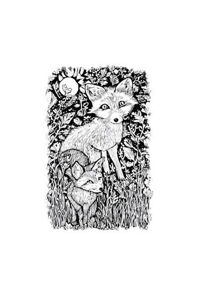 OEM Decorative Sticker, Fox, Gray, 85 cm