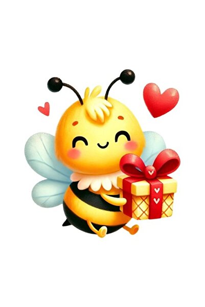 OEM Διακοσμητικό Αυτοκόλλητο, Μέλισσα, Κίτρινο