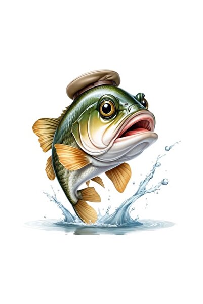 OEM Διακοσμητικό Αυτοκόλλητο, Ψάρι, Πράσινο