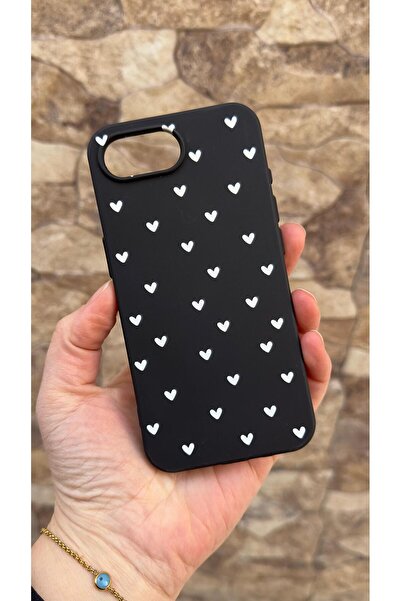 Vip Case iPhone 16E Compatible Mini White Heart D Patterned Silicone D Shock-...