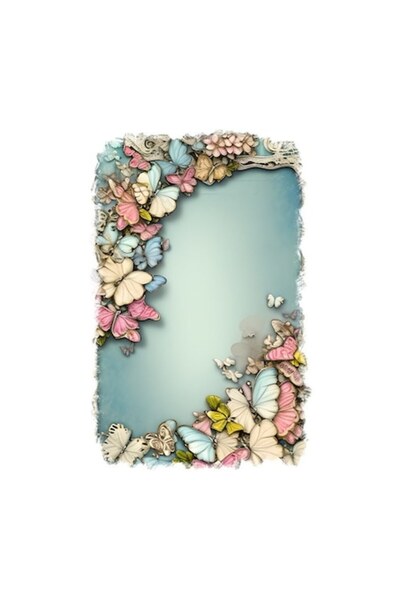 OEM Διακοσμητικό αυτοκόλλητο, πεταλούδες, πολύχρωμο, 85 εκ.