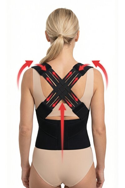 elilom ortopedic Corset pentru postură dreaptă – Anti-cocoașă, cu suport pent...