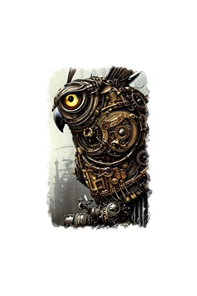 OEM Autocolant decorativ, Bufniță, Maro, 85 cm