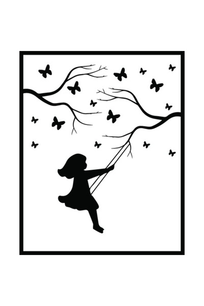 OEM Διακοσμητικό αυτοκόλλητο, Παιδικό, Μαύρο, 74 εκ.