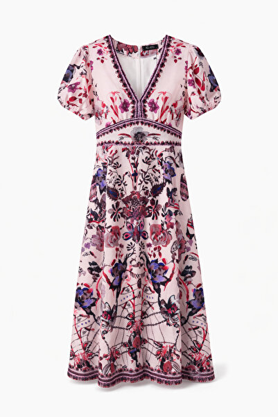 HAZELANNA Rochie florală cu decolteu în V