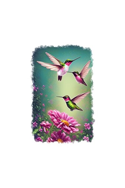 OEM Διακοσμητικό αυτοκόλλητο, Πουλιά, Ροζ, 85 εκ.