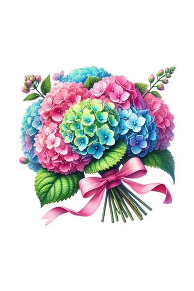 OEM Autocolant decorativ, buchet de flori, multicolor