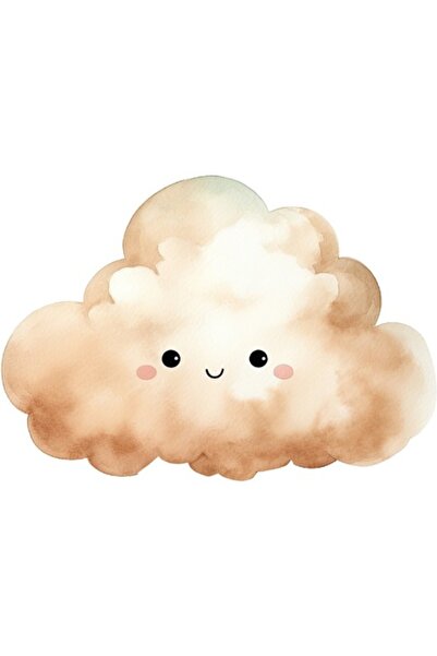 OEM Διακοσμητικό αυτοκόλλητο, σύννεφο, καφέ