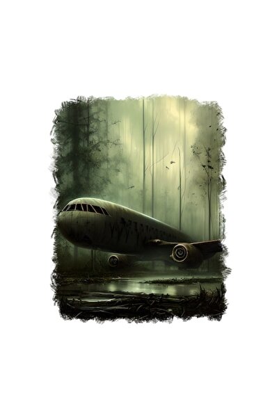 OEM Autocolant decorativ, Avion parazit, Verde, 70 cm