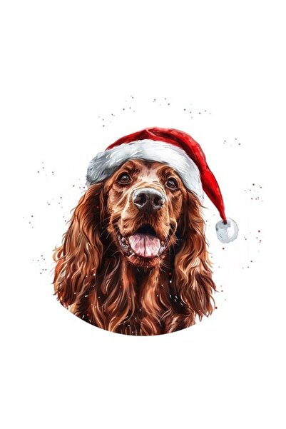 OEM Autocolant decorativ, Crăciun, Setter irlandez, multicolor