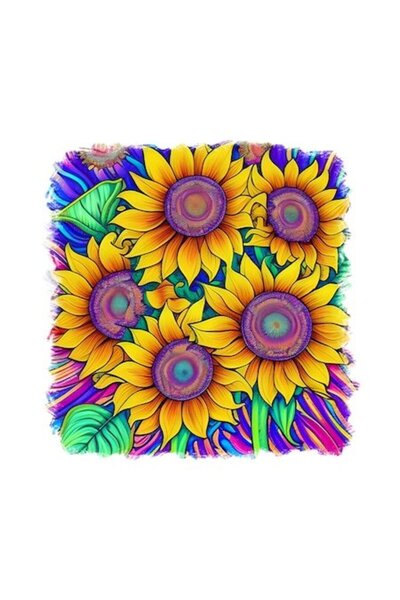 OEM Decorative Sticker, Sunflower, Yellow, 55 cm