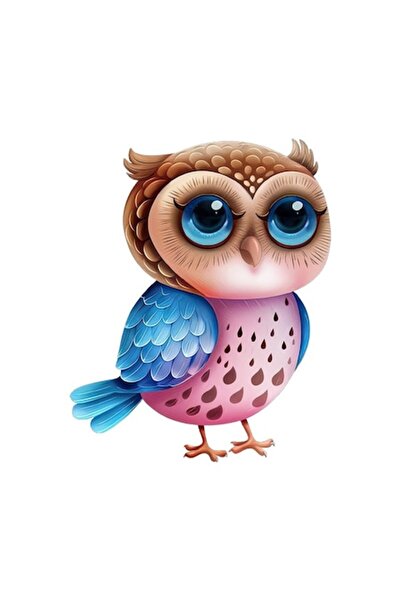 OEM Autocolant decorativ, bufniță, multicolor