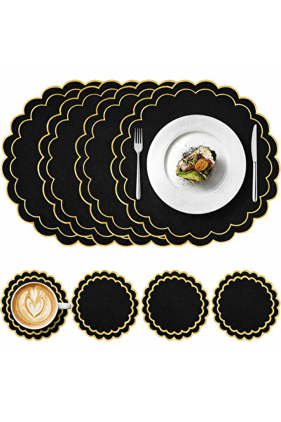 Diva Home Deri Supla 8 Parça Amerikan Servis Seti 34 x34 cm