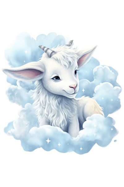 OEM Decorative Sticker, Blue Sheep