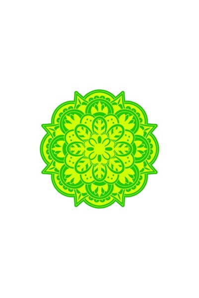 OEM Decorative Sticker, Mandala, Yellow, 85 cm